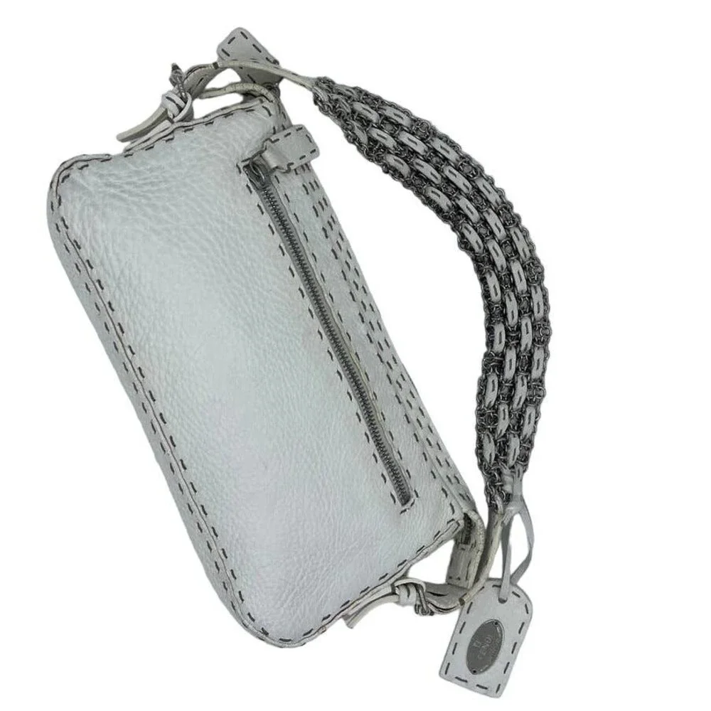 Vintage Fendi Rare 00s authentic Chain Strap Shoulder Hang Bag - Picture 3 of 16